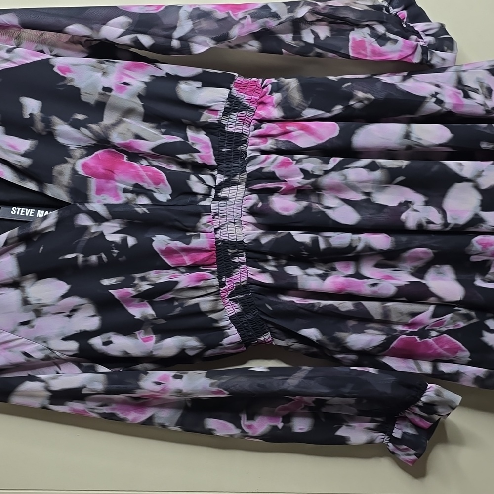 Steve Madden Starla Dress Black Multi Medium - Picture 4 of 12